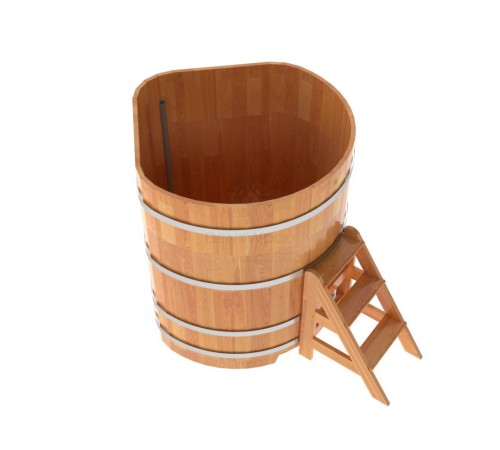 Купель угловая, сращенные ламели из лиственницы, 1.19x1.19 H1.4