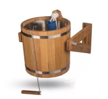 Обливное устройство из дуба в масле с нержавеющей вставкой 12 л