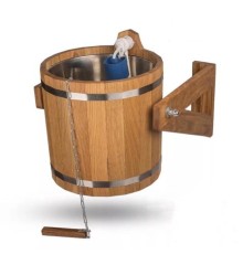 Обливное устройство из дуба в масле с нержавеющей вставкой 12 л