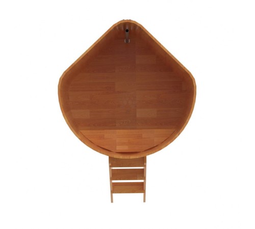 Купель угловая, сращенные ламели из лиственницы, 1.37x1.37 H1.2