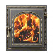 Печная дверца Везувий 270 стекло (бронза)