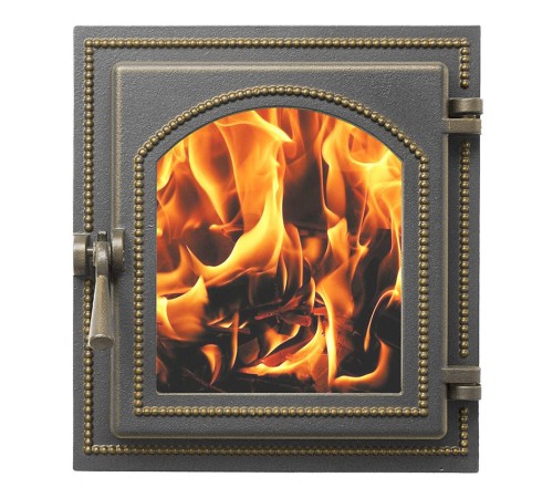 Печная дверца Везувий 270 стекло (бронза)