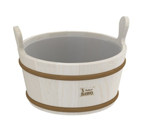 Кадушка деревянная с пласт. вст. 9л. Sawo 300-TA (осина)