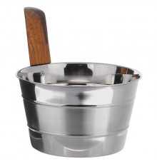 Ушат для бани из нержавейки 5 л