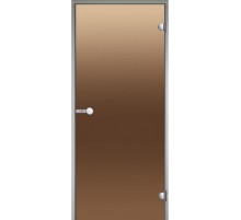 Дверь стеклянная Harvia Alu 7х19 стекло бронза