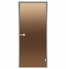 Дверь стеклянная Harvia Alu 7х19 стекло бронза