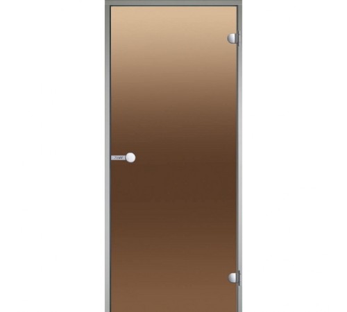 Дверь стеклянная Harvia Alu 7х19 стекло бронза