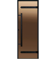 Дверь стеклянная Harvia Legend Alu 7х19 стекло бронза