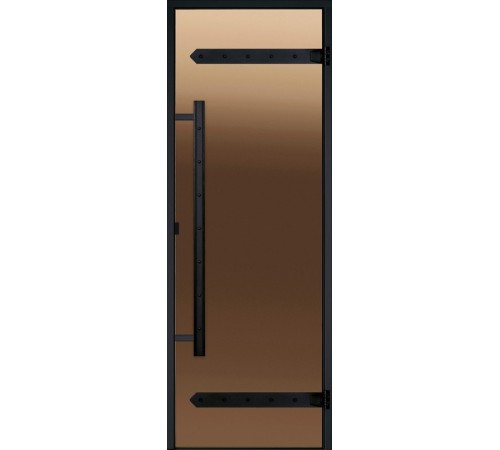 Дверь стеклянная Harvia Legend Alu 7х19 стекло бронза