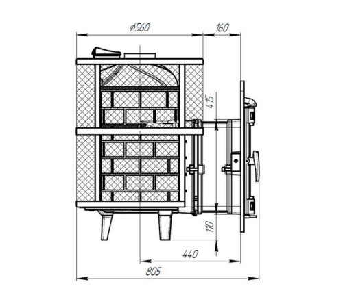 Печь банная Атмосфера L сетка