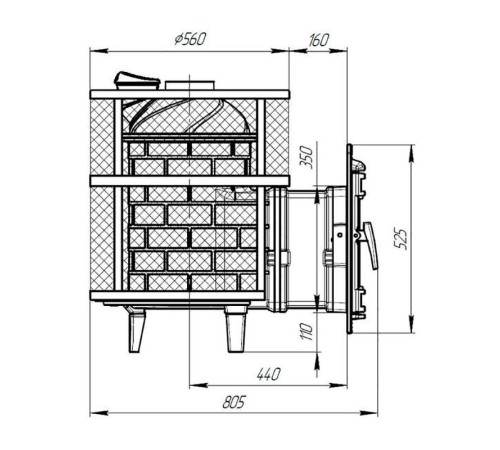 Печь банная Атмосфера М сетка