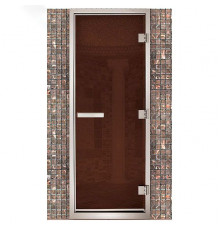 Дверь для хамама Maestro Woods бронза 1900х700 мм