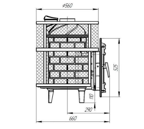 Печь банная Атмосфера М КТТ сетка
