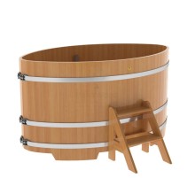 Купель овальная, лиственница 0.69x1.31