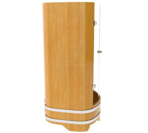 Душевая кабина Bentwood из натуральной лиственницы премиум со стеклянными дверцами