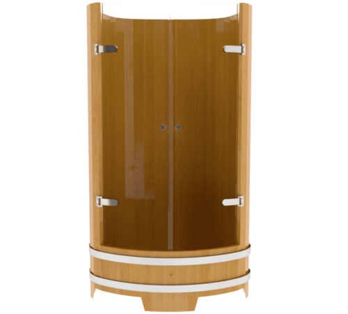 Душевая кабина Bentwood из натуральной лиственницы премиум со стеклянными дверцами