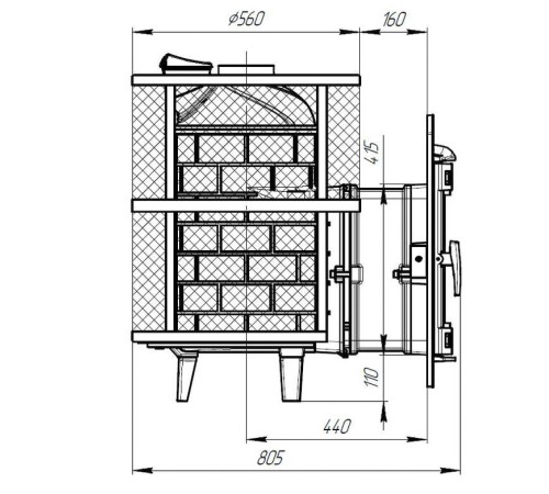 Печь банная Атмосфера L сетка из нержавеющей стали