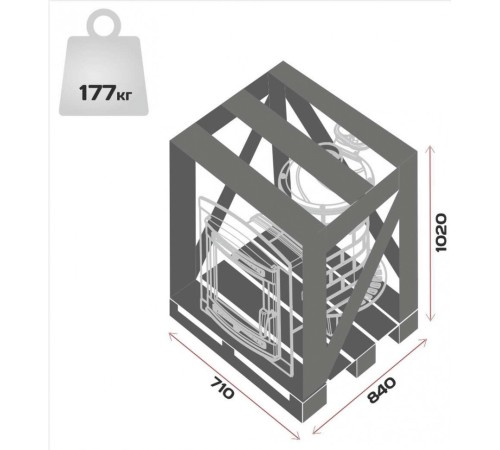 Печь банная Атмосфера L сетка из нержавеющей стали