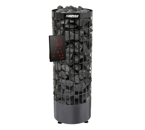 Электрическая печь Harvia Cilindro PC70XE Black Steel, пульт в комплекте