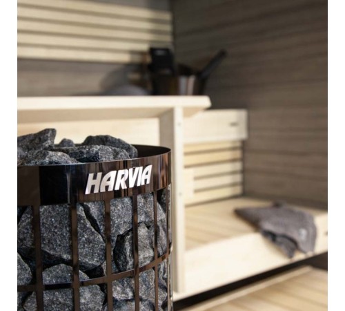 Электрическая печь Harvia Cilindro PC70XE Black Steel, пульт в комплекте