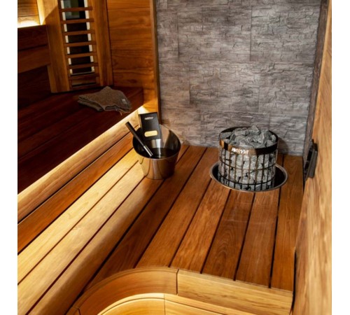 Электрическая печь Harvia Cilindro PC70XE Black Steel, пульт в комплекте