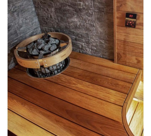 Электрическая печь Harvia Cilindro PC70XE Black Steel, пульт в комплекте