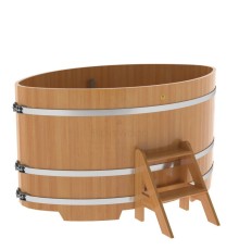 Купель овальная, лиственница 0.80x1.42