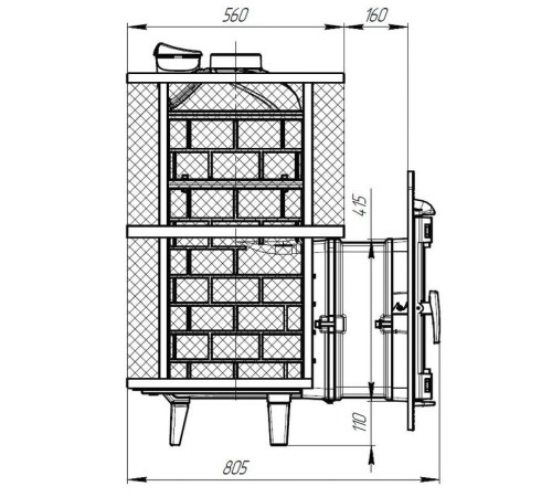 Печь банная Атмосфера XL (Про) сетка нержавейка