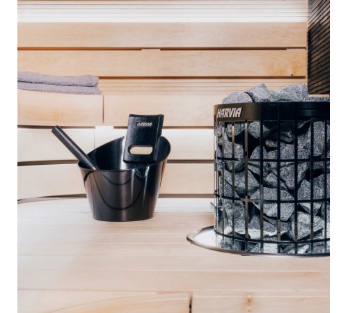 Электрическая печь Harvia Cilindro PC90XE Black Steel, пульт в комплекте