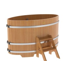 Купель овальная, лиственница 0.92x1.66