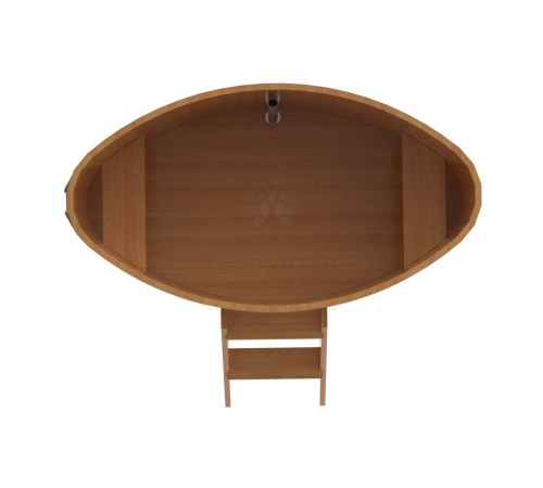 Купель овальная, лиственница 0.92x1.66