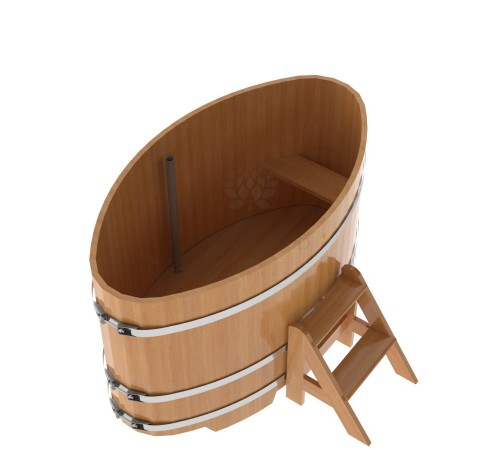 Купель овальная, лиственница 0.92x1.66