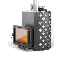 Печь для бани ЭТНА 24 (Панорама), закрытая каменка