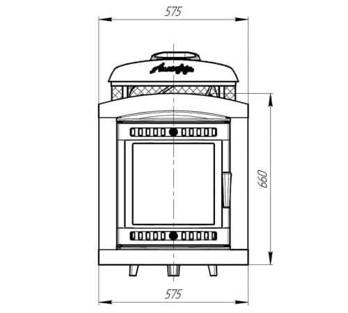 Печь банная Атмосфера L с комбинированной облицовкой