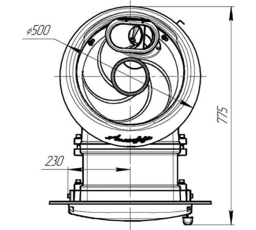 Печь банная Атмосфера L с комбинированной облицовкой