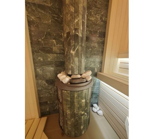 Печь банная Атмосфера L с комбинированной облицовкой