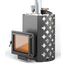 Печь для бани ЭТНА 18 (Панорама), закрытая каменка