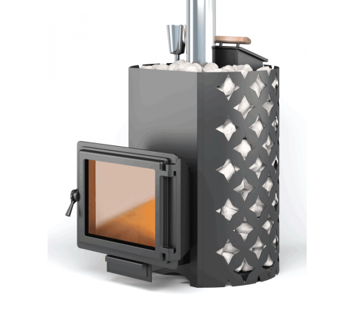 Печь для бани ЭТНА 18 (Панорама), закрытая каменка