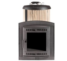 Печь банная Атмосфера L ламели "Окаменевшее дерево" наборные