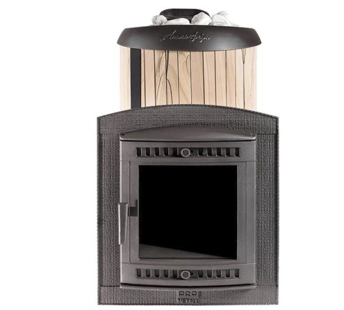 Печь банная Атмосфера L ламели "Окаменевшее дерево" наборные