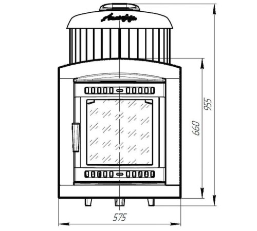 Печь банная Атмосфера L ламели "Окаменевшее дерево" перенесенный рисунок