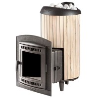 Печь банная Атмосфера XL ламели Окаменевшее дерево наборные