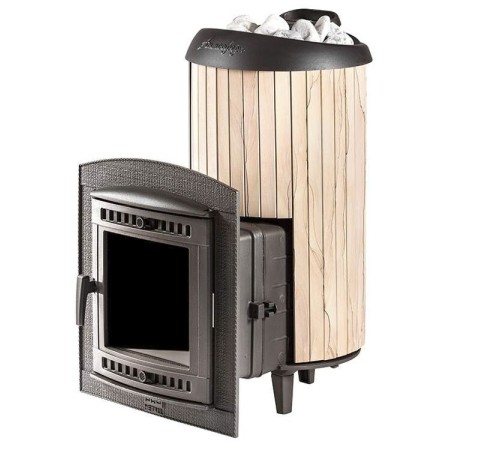 Печь банная Атмосфера XL ламели Окаменевшее дерево наборные