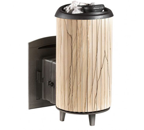 Печь банная Атмосфера XL ламели "Окаменевшее дерево" перенесенный рисунок