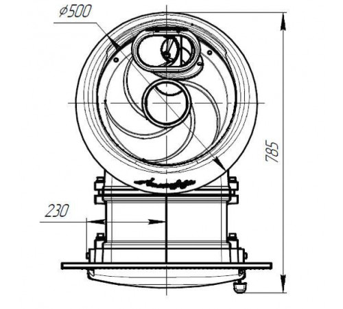 Печь банная Атмосфера XL ламели "Окаменевшее дерево" перенесенный рисунок