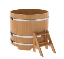 Купель круглая, лиственница, диаметр 1.17