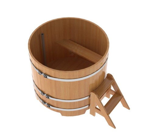 Купель круглая, лиственница, диаметр 1.17