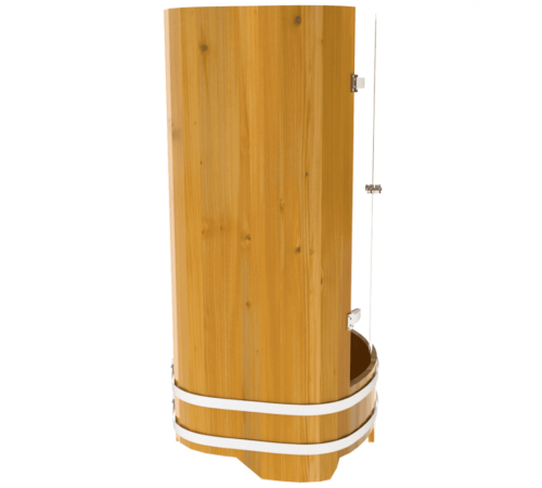 Душевая кабина Bentwood из натуральной лиственницы со стеклянными дверцами