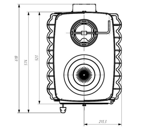 Отопительная печь-камин ПроМеталл "Бахта"
