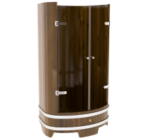 Душевая кабина Bentwood из мореной лиственницы со стеклянными дверцами